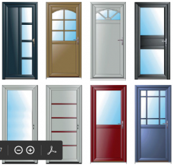 Modèles de portes PVC/ALU Internorm vendues par ACB portes & fenêtres à Angers